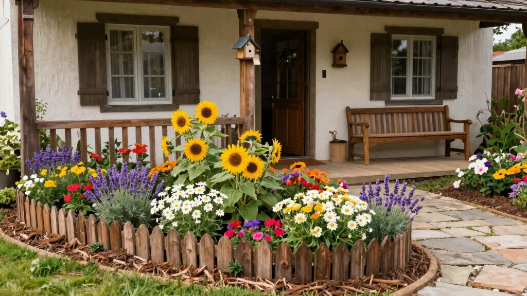 9 Farmhouse Flower Beds in Front of House Ideas for a Warm and Inviting Yard
